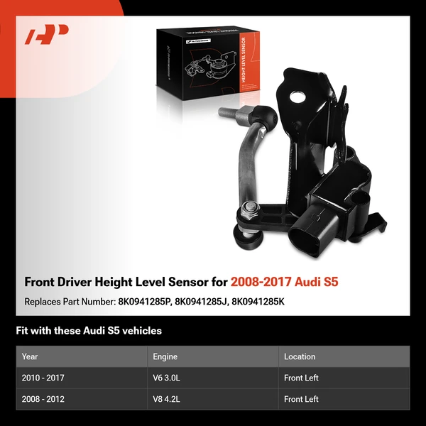Front Driver Height Level Sensor for 2008-2017 Audi S5