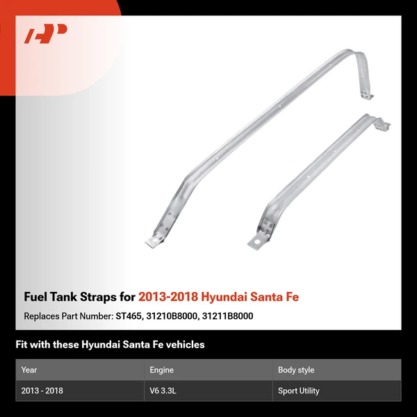Fuel Tank Straps for 2013-2018 Hyundai Santa Fe