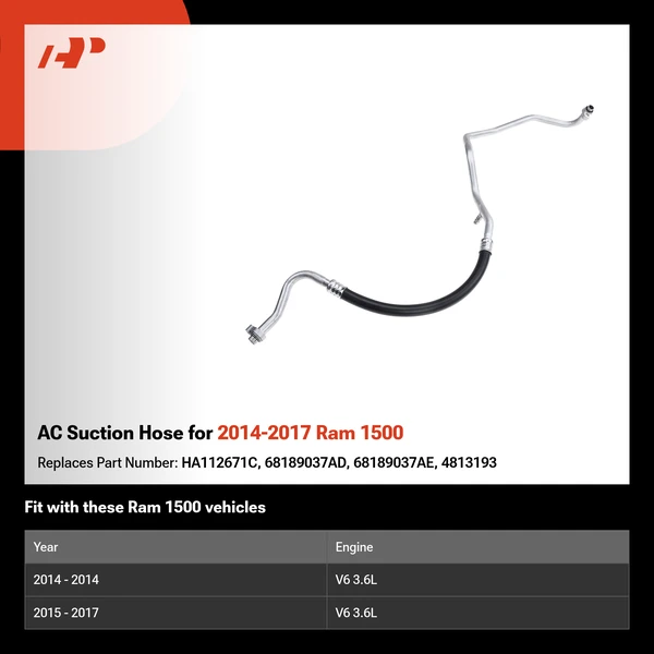 AC Suction Hose for 2014-2017 Ram 1500