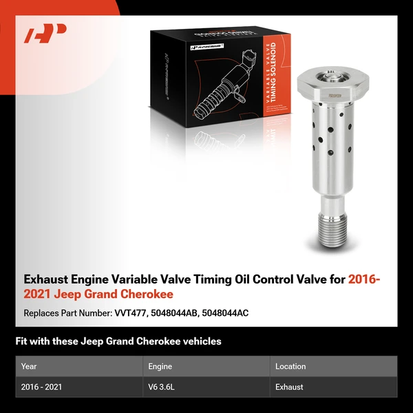 Exhaust Engine Variable Valve Timing Oil Control Valve for 2016-2021 Jeep Grand Cherokee
