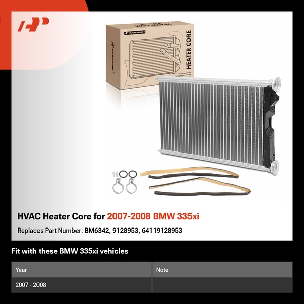 HVAC Heater Core for 2007-2008 BMW 335xi