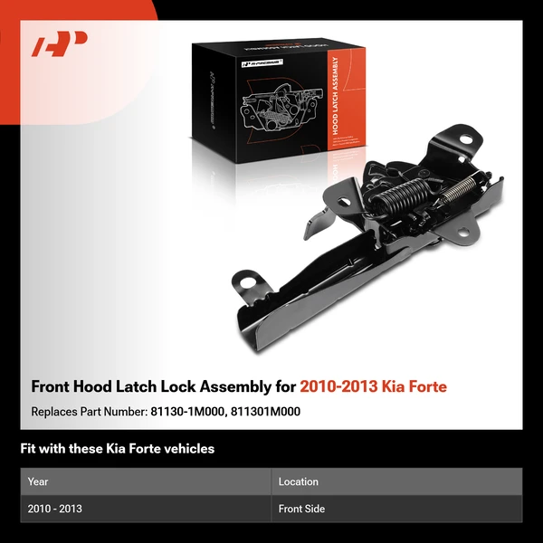 Front Hood Latch Lock Assembly for 2010-2013 Kia Forte