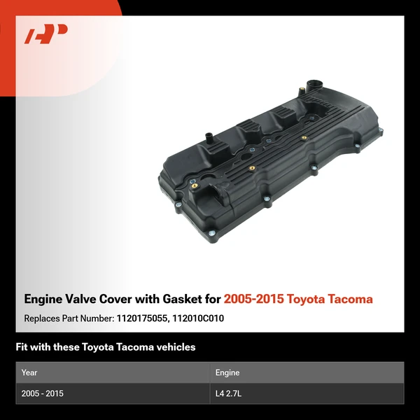 Engine Valve Cover with Gasket for 2005-2015 Toyota Tacoma