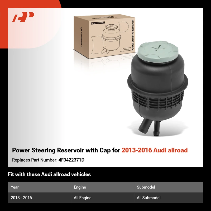 Power Steering Reservoir with Cap for 2013-2016 Audi allroad