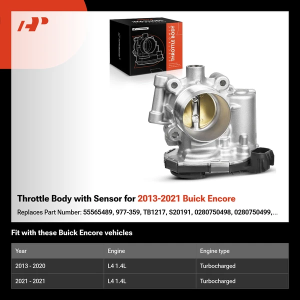 Throttle Body with Sensor for 2013-2021 Buick Encore
