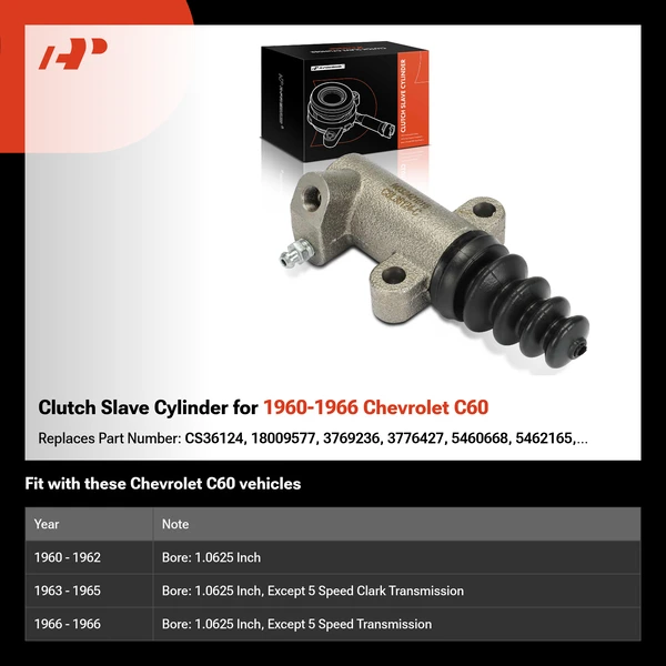 Clutch Slave Cylinder for 1960-1966 Chevrolet C60