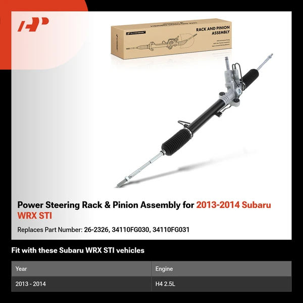 Power Steering Rack & Pinion Assembly for 2013-2014 Subaru WRX STI