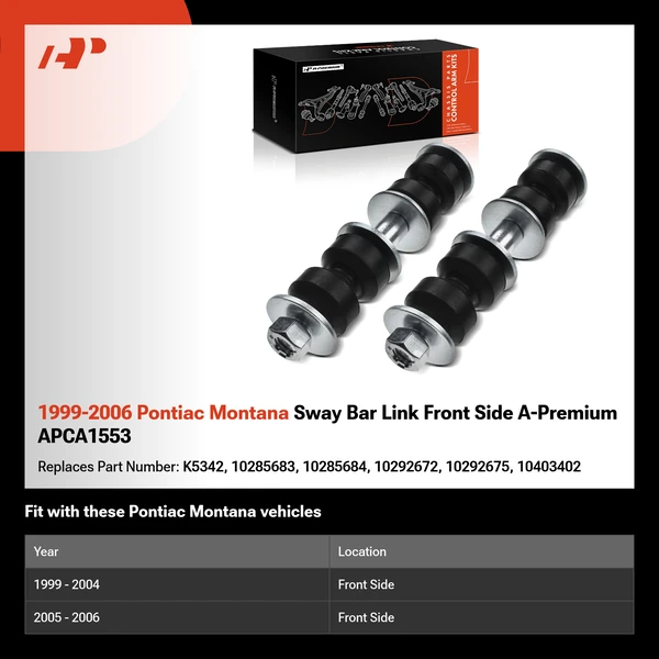1999-2006 Pontiac Montana Sway Bar Link Front Side A-Premium APCA1553