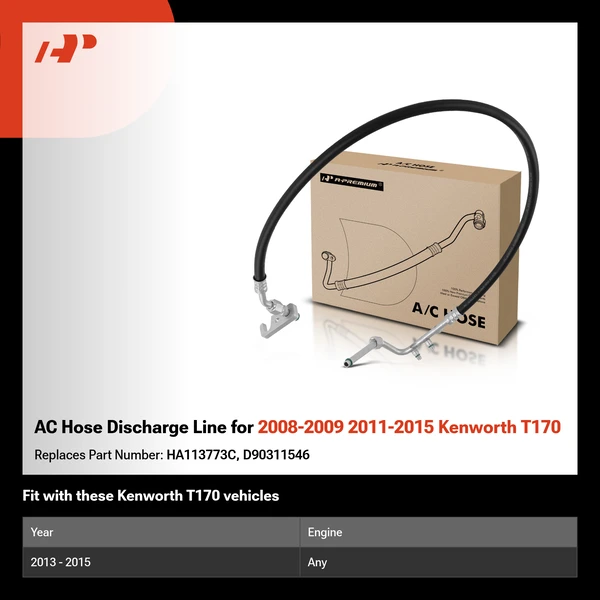 AC Hose Discharge Line for 2008-2009 2011-2015 Kenworth T170