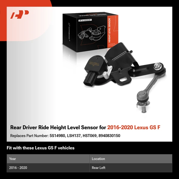Rear Driver Ride Height Level Sensor for 2016-2020 Lexus GS F