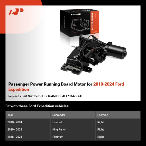 Passenger Power Running Board Motor for 2018-2024 Ford Expedition