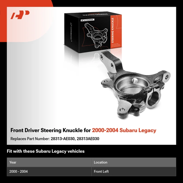 Front Driver Steering Knuckle for 2000-2004 Subaru Legacy