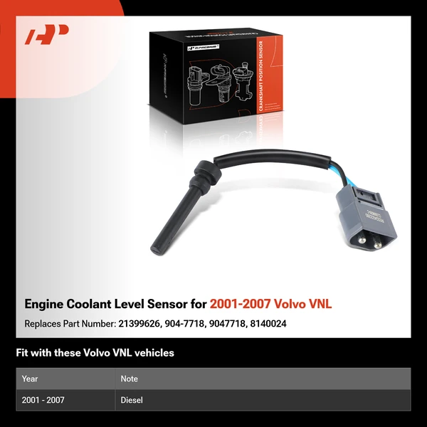 Engine Coolant Level Sensor for 2001-2007 Volvo VNL