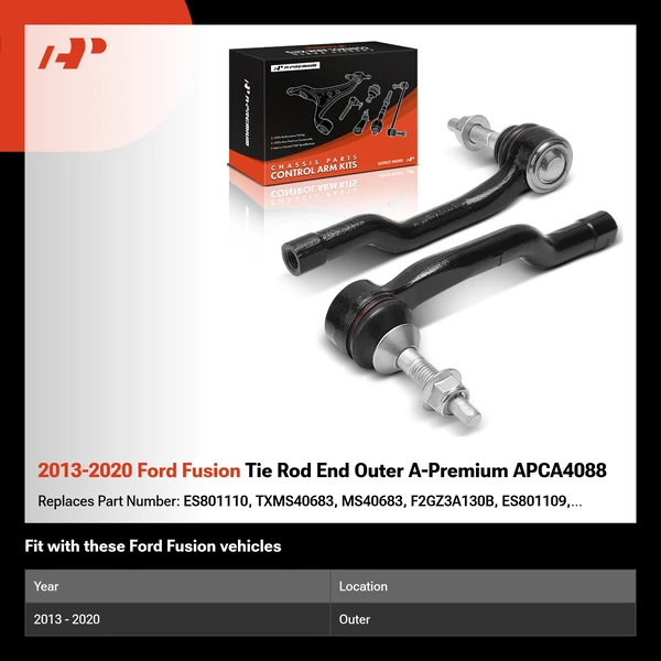 2013-2020 Ford Fusion Tie Rod End Outer A-Premium APCA4088