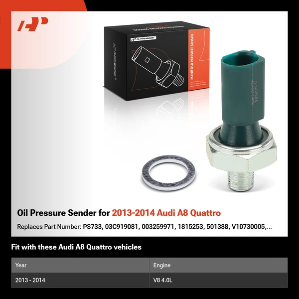 Oil Pressure Sender for 2013-2014 Audi A8 Quattro