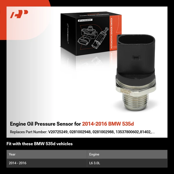 Engine Oil Pressure Sensor for 2014-2016 BMW 535d