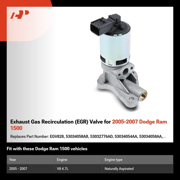 Exhaust Gas Recirculation (EGR) Valve for 2005-2007 Dodge Ram 1500