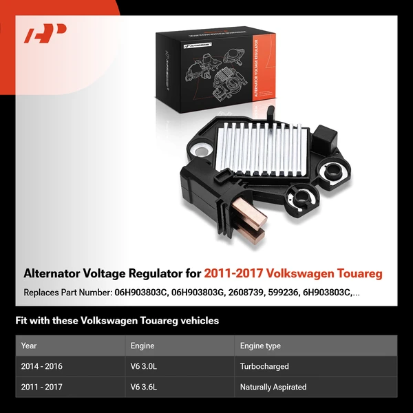 Alternator Voltage Regulator for 2011-2017 Volkswagen Touareg