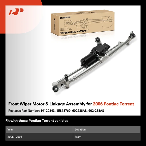 Front Wiper Motor & Linkage Assembly for 2006 Pontiac Torrent