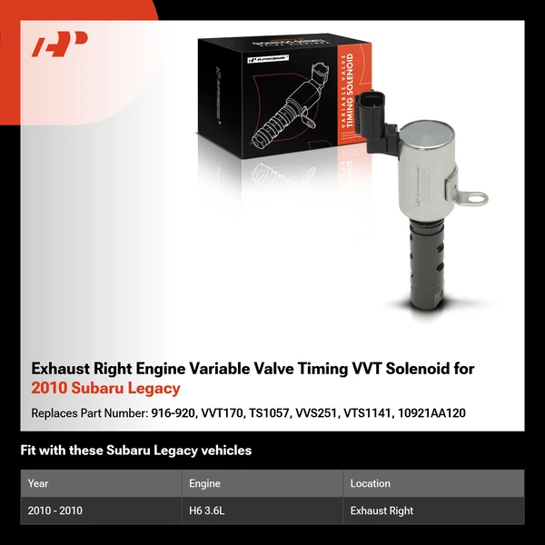 Exhaust Right Engine Variable Valve Timing VVT Solenoid for 2010 Subaru Legacy