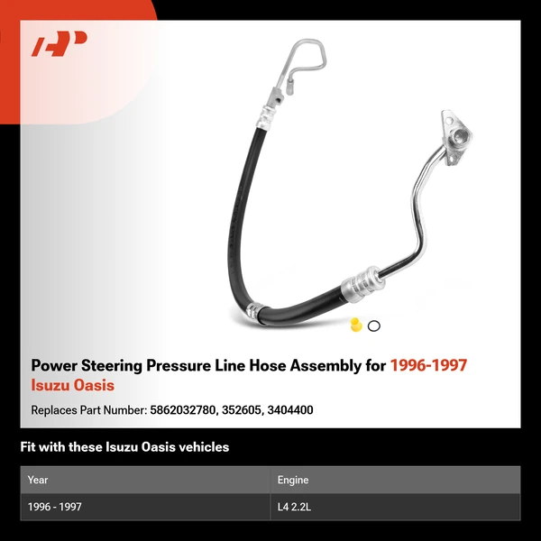 Power Steering Pressure Line Hose Assembly for 1996-1997 Isuzu Oasis