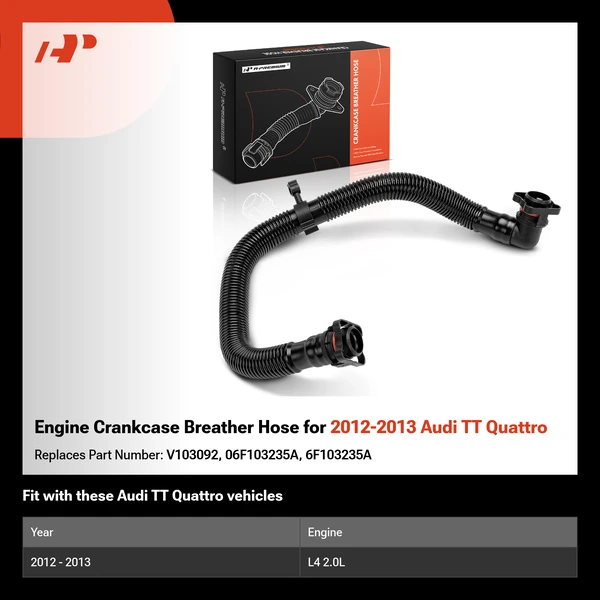 Engine Crankcase Breather Hose for 2012-2013 Audi TT Quattro