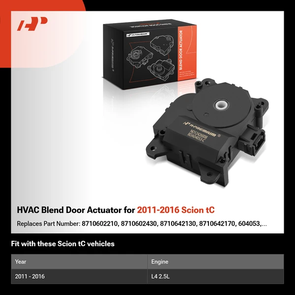 HVAC Blend Door Actuator for 2011-2016 Scion tC