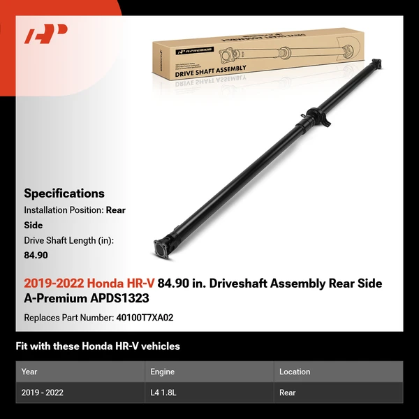 2019-2022 Honda HR-V 84.90 in. Driveshaft Assembly Rear Side A-Premium APDS1323