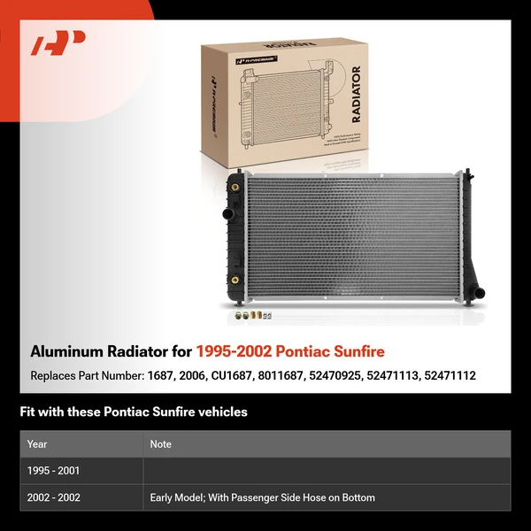 Aluminum Radiator for 1995-2002 Pontiac Sunfire