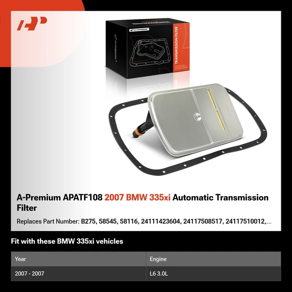 A-Premium APATF108 2007 BMW 335xi Automatic Transmission Filter
