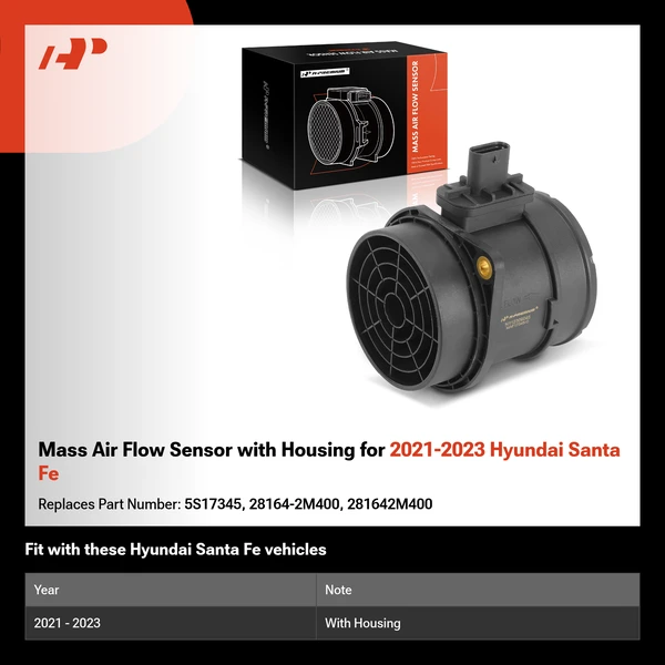 Mass Air Flow Sensor with Housing for 2021-2023 Hyundai Santa Fe