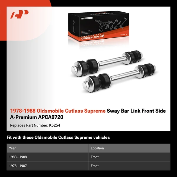 1978-1988 Oldsmobile Cutlass Supreme Sway Bar Link Front Side A-Premium APCA0720