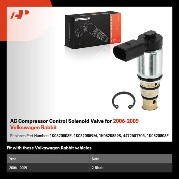 AC Compressor Control Solenoid Valve for 2006-2009 Volkswagen Rabbit
