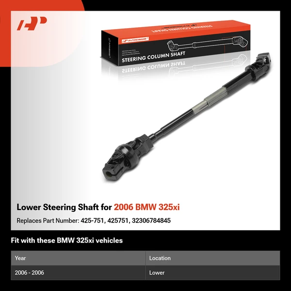 Lower Steering Shaft for 2006 BMW 325xi