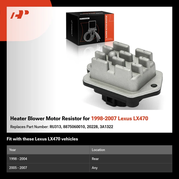 Heater Blower Motor Resistor for 1998-2007 Lexus LX470