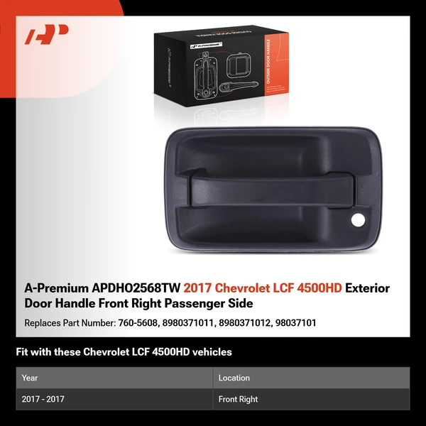 A-Premium APDHO2568TW 2017 Chevrolet LCF 4500HD Exterior Door Handle Front Right Passenger Side