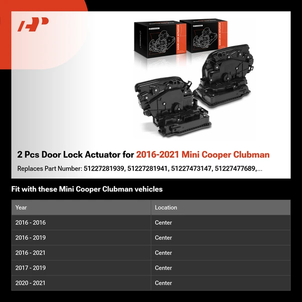 2 Pcs Door Lock Actuator for 2016-2021 Mini Cooper Clubman