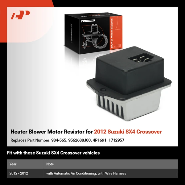 Heater Blower Motor Resistor for 2012 Suzuki SX4 Crossover