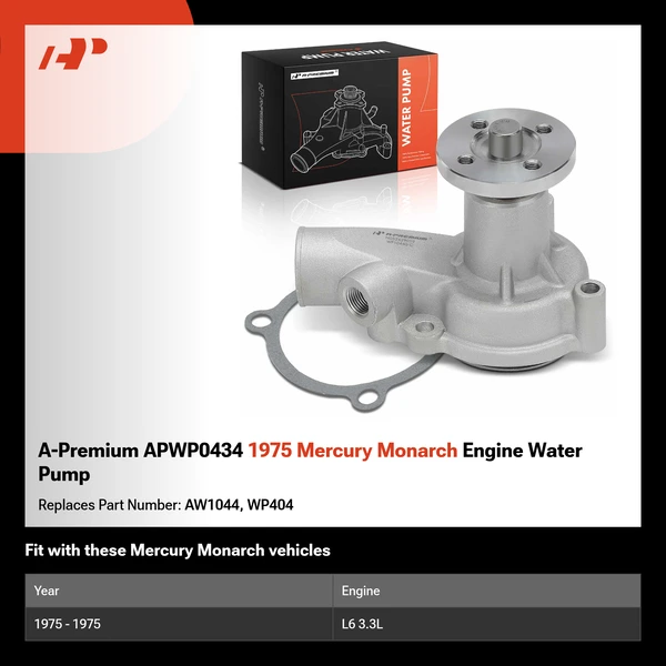 A-Premium APWP0434 1975 Mercury Monarch Engine Water Pump