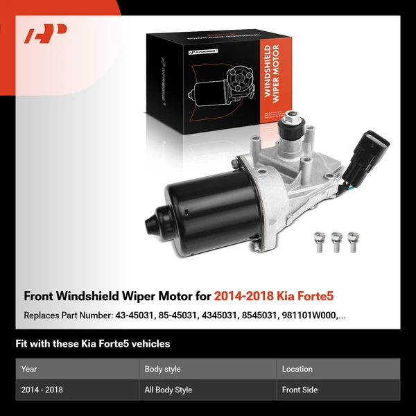 Front Windshield Wiper Motor for 2014-2018 Kia Forte5