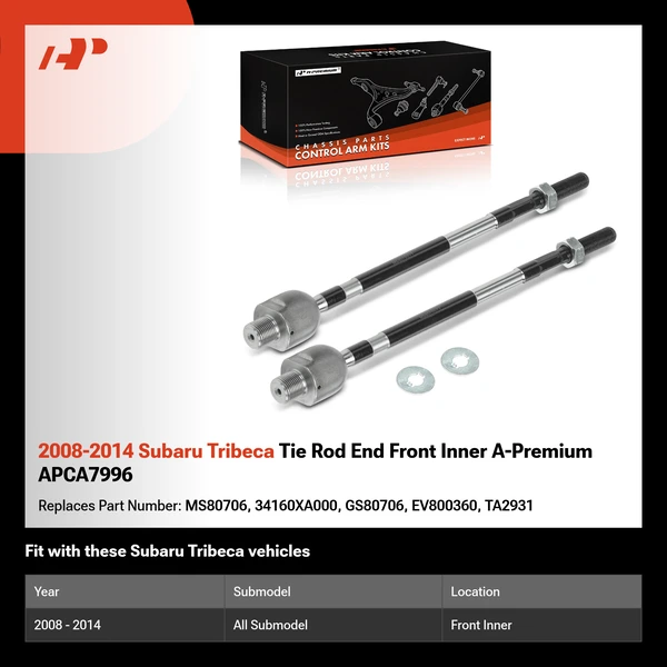 2008-2014 Subaru Tribeca Tie Rod End Front Inner A-Premium APCA7996