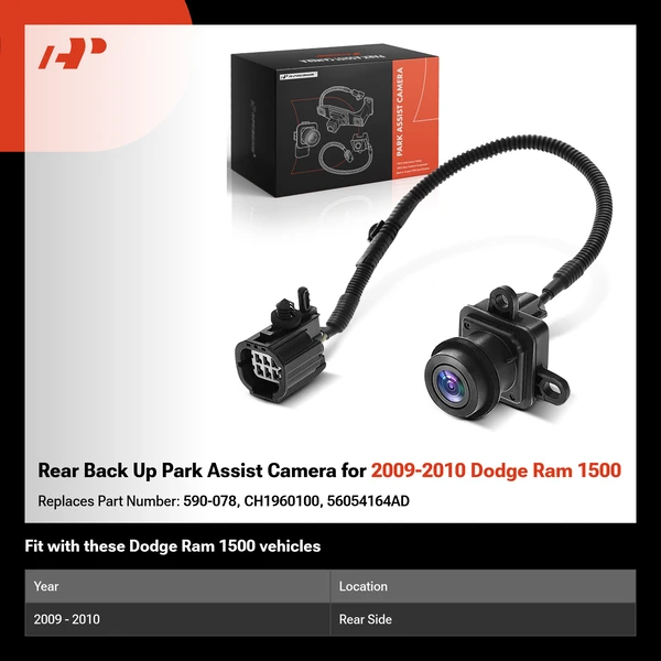 Rear Back Up Park Assist Camera for 2009-2010 Dodge Ram 1500
