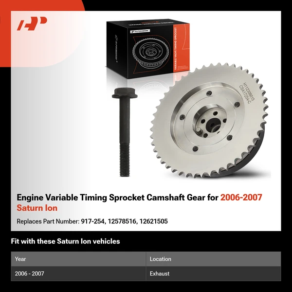 Engine Variable Timing Sprocket Camshaft Gear for 2006-2007 Saturn Ion
