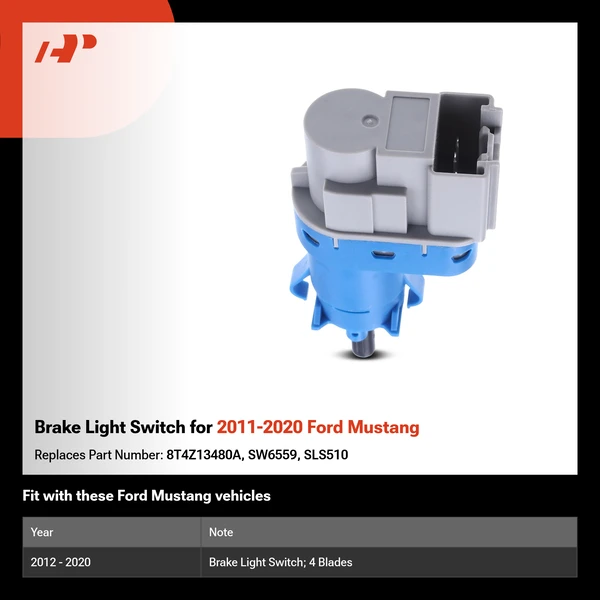 Brake Light Switch for 2011-2020 Ford Mustang