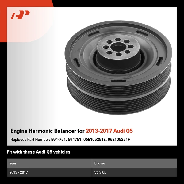 Engine Harmonic Balancer for 2013-2017 Audi Q5