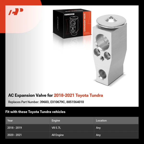 AC Expansion Valve for 2018-2021 Toyota Tundra