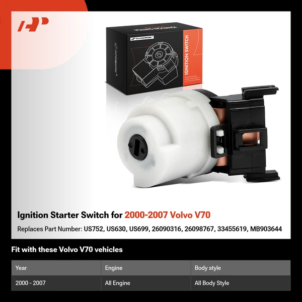 Ignition Starter Switch for 2000-2007 Volvo V70