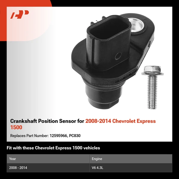 Crankshaft Position Sensor for 2008-2014 Chevrolet Express 1500