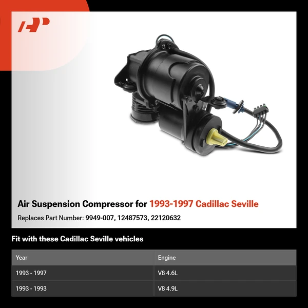 Air Suspension Compressor for 1993-1997 Cadillac Seville