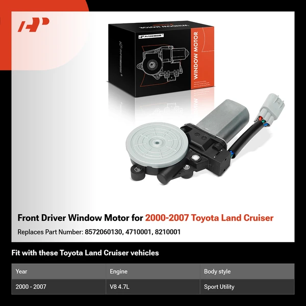 Front Driver Window Motor for 2000-2007 Toyota Land Cruiser